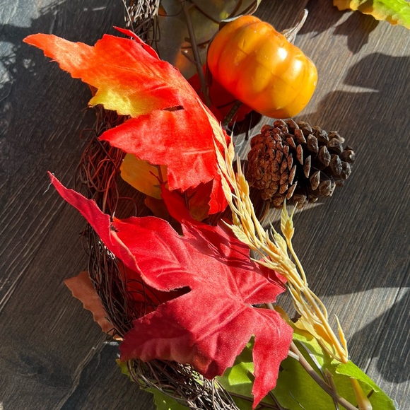 Brand New!! 6ft Fall Garland With Pumpkin  + Flower - Picture 2 of 4